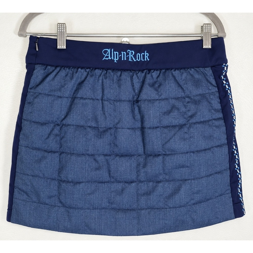 Alp-n-Rock Insulated Ski Skirt Blue Wool Blend Women's Size 3